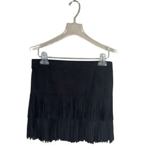 HOLLISTER Women’s Black Suede Fringe Mini Skirt - NWT
Size - M